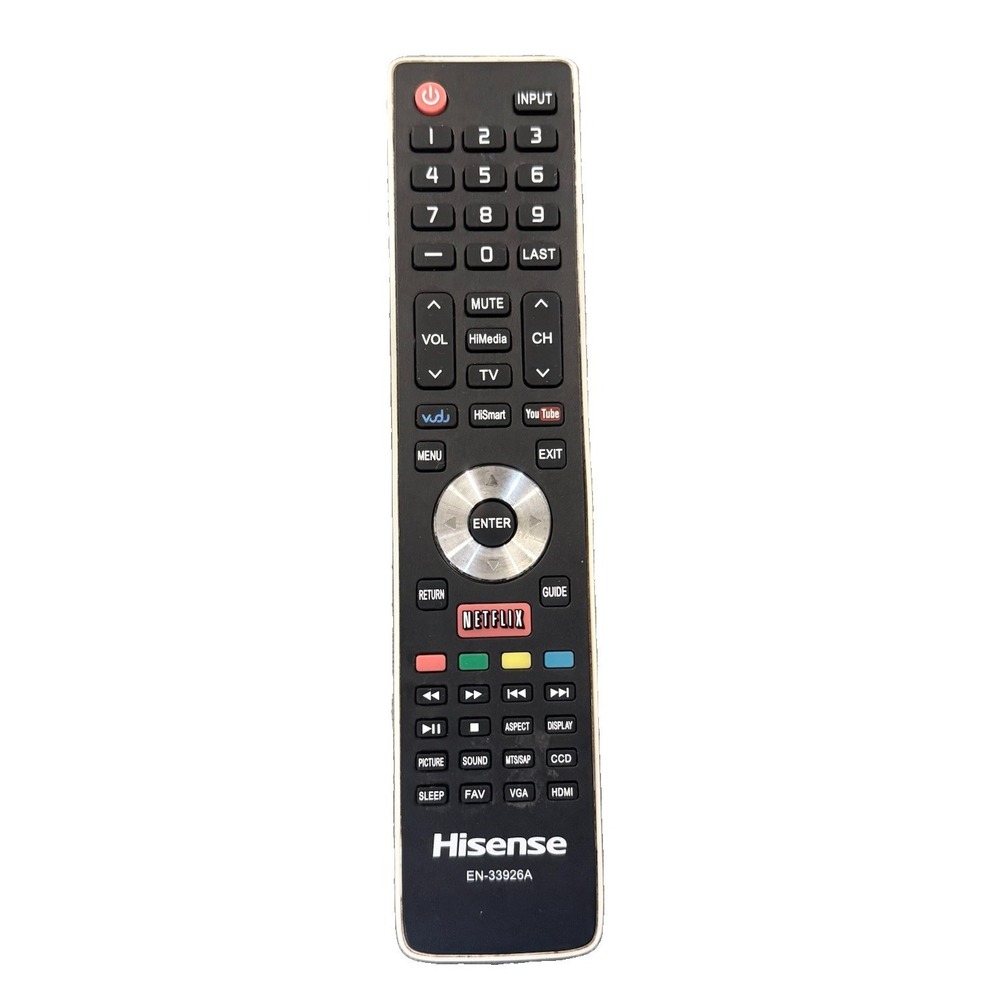Hisense EN-33926A Smart TV Remote Control Netflix YouTube EN33926A OEM Black